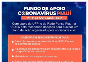 Voluntários do Pense Piauí se reúnem para combater a pandemia do coronavírus no PI